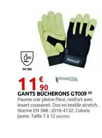 Rural Master Gants Bûcherons Gt009 Francital offre