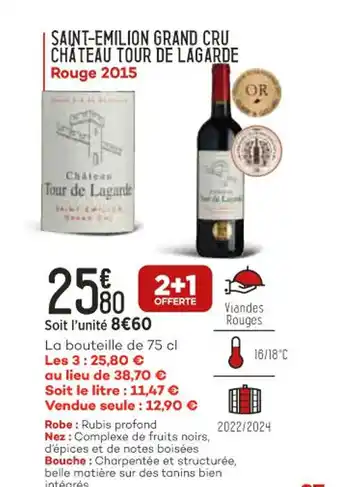 Bi1 Saint-emilion grand cru chateau tour le lagarde offre