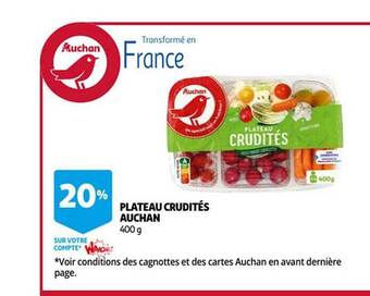 Plateau crudités auchan