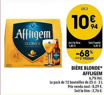 Supeco Bière Blonde Affligem offre