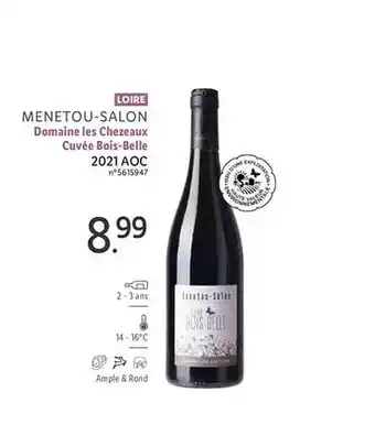 Lidl Menetou-salon domaine les chezeaux cuvée bois-belle offre