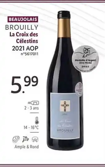 Lidl Beaujolais brouilly la croix des célestins offre