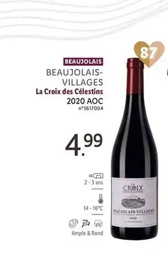 Lidl Beaujolais-villages la croix des célestins 2020 aoc offre