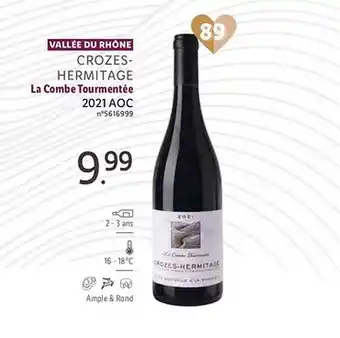 Lidl Vallée du rhône crozes-hermitage la combe tourmentée 2021 aoc offre