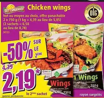 Norma Gut langenhof chicken wings offre