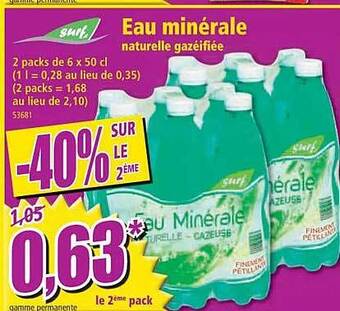 Norma Surf eau minérale offre