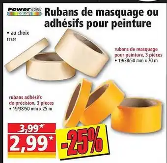 Norma Powertec rubans de masquage ou adhéssifs pour peinture offre