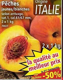Norma Pêches jaunes ou blanches offre