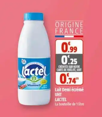 Coccimarket LACTEL lait demi écrémé uht offre