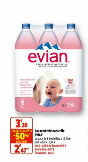 Coccimarket EVIAN eau minerale naturelle offre