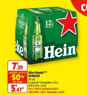 Coccimarket HEINEKEN bière blonde offre