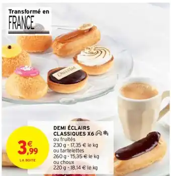 Intermarché Hyper Demi éclairs Classiques x6 offre