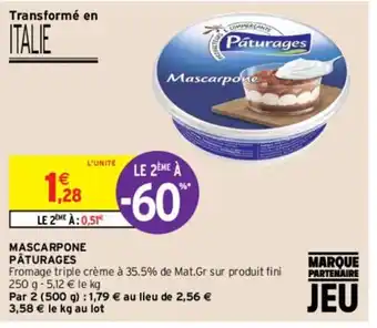 Intermarché Hyper Mascarpone pâturages offre