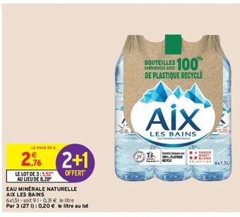 Intermarché Hyper Eau Minérale Naturelle Aix Les Bains offre