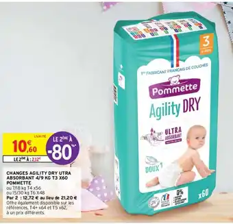 Intermarché Hyper Changes Agility Dry Ultra Absorbant 4/9kg T3 x60 Pommette offre