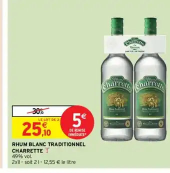 Intermarché Hyper Charrette Rhum Blanc Traditionnel offre