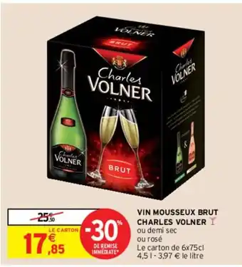 Intermarché Hyper Vin Mousseux Brut Charles Volner offre