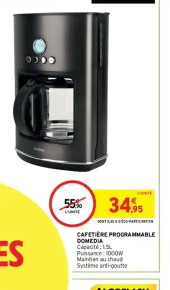 Intermarché Hyper Cafetière Progmmable Domedia offre
