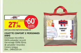 Intermarché Hyper Dodo Couette Confort 2 Personnes offre
