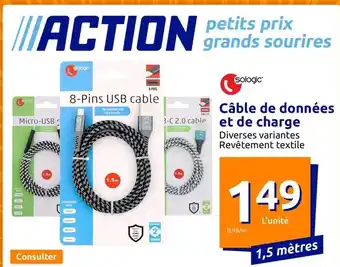 Action Câble de Données Et de Charge offre