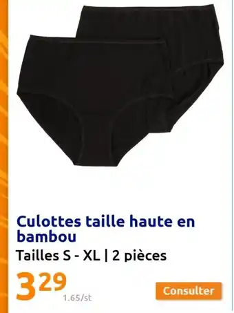 Action Culottes Taille Haute en Bambou offre