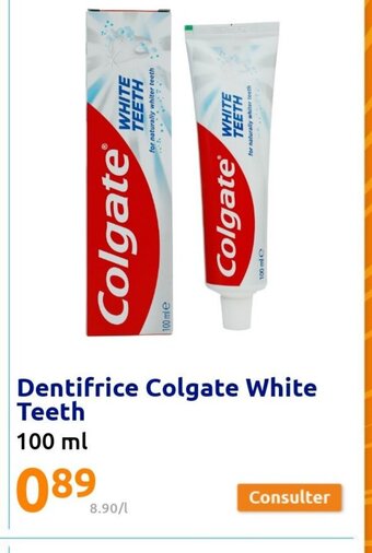 Action Dentifrice Colgate White Teeth offre