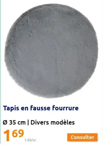 Action Tapis En Fausse Fourrure offre