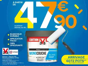 Castorama V33 peinture blanche monocouche édition limitée offre