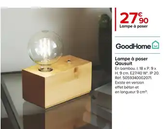 Castorama Goodhome lampe à poser offre