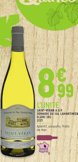 Domaine du val lamartinien saint-véran a.o.p. blanc sec 2021