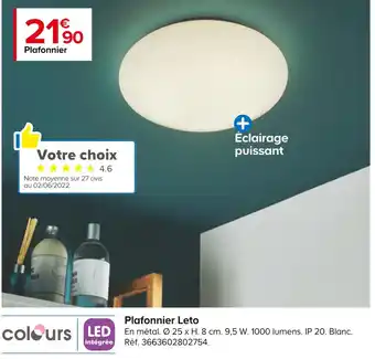 Colours plafonnier leto
