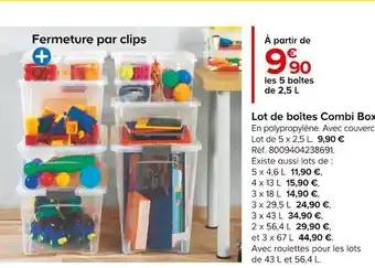 Castorama Lot de boîtes combi box offre