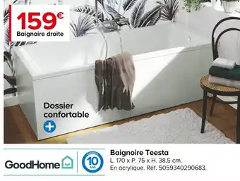 Castorama Good home baignoire teesta offre