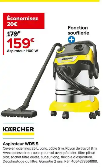 Castorama Karcher aspirateur 1100 w offre