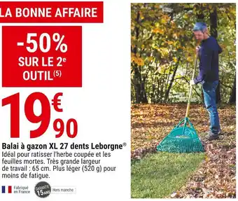 Gamm vert Leborgne balai à gazon xl 27 dents offre