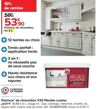 V33 peinture de rénovation meuble cuisine