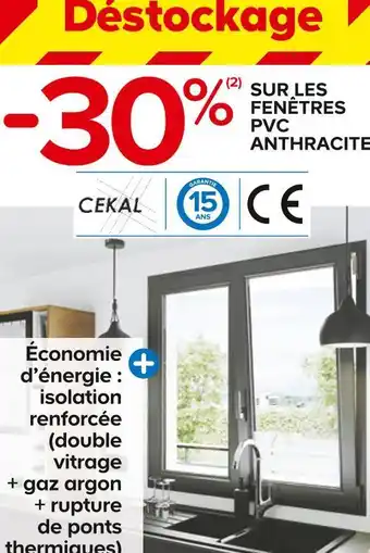Castorama Cekal bon plan sur les fenêtres pvc anthracite cekal offre