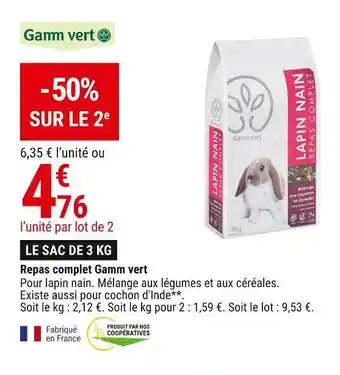 Gamm vert Gamm vert repas complet offre