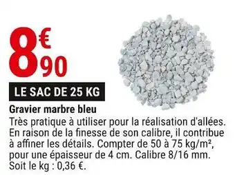 Gamm vert Gravier marbre bleu offre