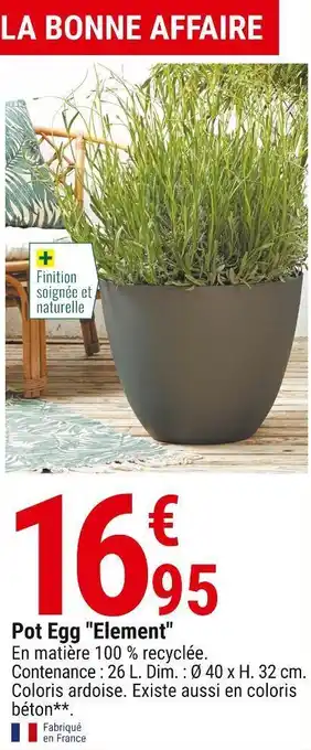 Pot egg "element"