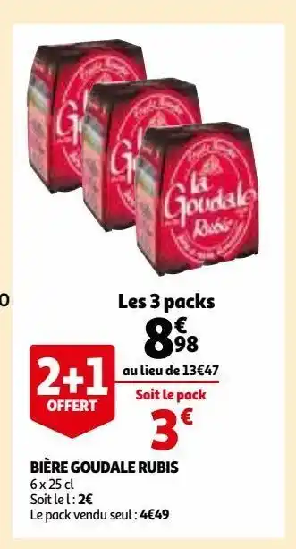 Auchan Bière goudale rubis offre