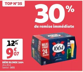 Auchan Supermarché Bière blonde 1664 offre