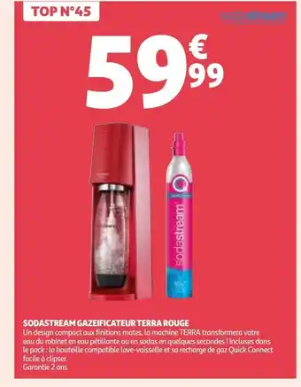 Auchan Supermarché Sodastream gazeificateur terra rouge offre