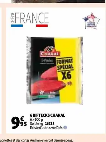 Auchan Supermarché 6 biftecks charal offre