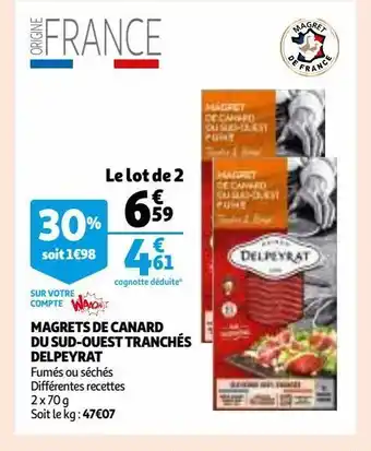 Magrets de canard du sud-ouest tranchés delpeyrat