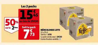 Auchan Supermarché Bière blonde leffe offre