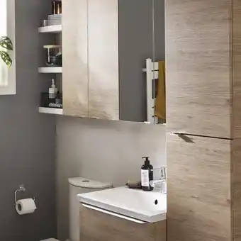 Brico Dépôt Goodhome plan vasque en céramique "nira" - l. 60,4 x h. 12,4 x p. 45,5 cm offre