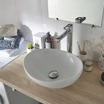 Brico Dépôt Goodhome vasque à poser en céramique blanc nessa offre