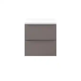 Brico Dépôt Meuble sous vasque à suspendre "imandra" gris taupé 60 cm offre