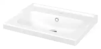 Brico Dépôt Goodhome plan vasque blanc à encastrer en céramique lana l.60 x h.14 x p.45 cm offre
